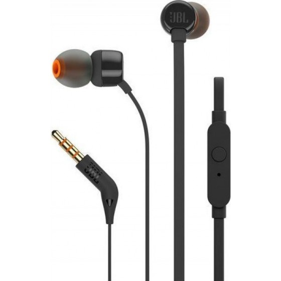 JBL T110 Ενσύρματα Ακουστικά In-Ear Με Πλήκτρο Ελέγχου Και Μικρόφωνο Για Handsfree Κλήσεις black