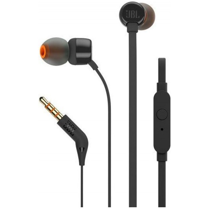 JBL T110 Ενσύρματα Ακουστικά In-Ear Με Πλήκτρο Ελέγχου Και Μικρόφωνο Για Handsfree Κλήσεις black