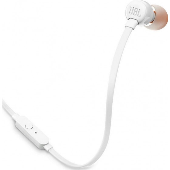 JBL T110 Ενσύρματα Ακουστικά In-Ear Με Πλήκτρο Ελέγχου Και Μικρόφωνο Για Handsfree Κλήσεις white