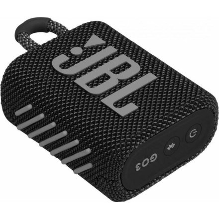 JBL Go3 Bluetooth Speaker - Αδιάβροχο Ασύρματο Ηχείο - Black (JBLGO3BLK)