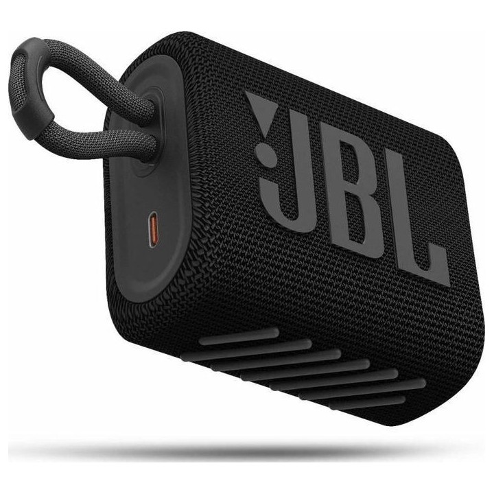 JBL Go3 Bluetooth Speaker - Αδιάβροχο Ασύρματο Ηχείο - Black (JBLGO3BLK)