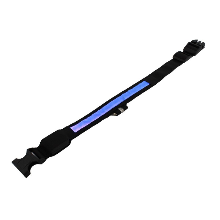 Περιλαίμιο σκύλου AG232A με φωτισμό LED, 34-44cm, μαύρο/μπλε