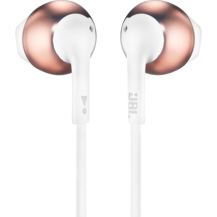 JBL Tune 205 Earbuds Handsfree με Βύσμα 3.5mm Ροζ Χρυσό