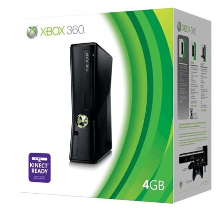 Microsoft XBOX 360 4 GB New Edition Slim Παιχνιδοκονσόλα Νέα έκδοση με slim σχεδιασμό Kinect Ready