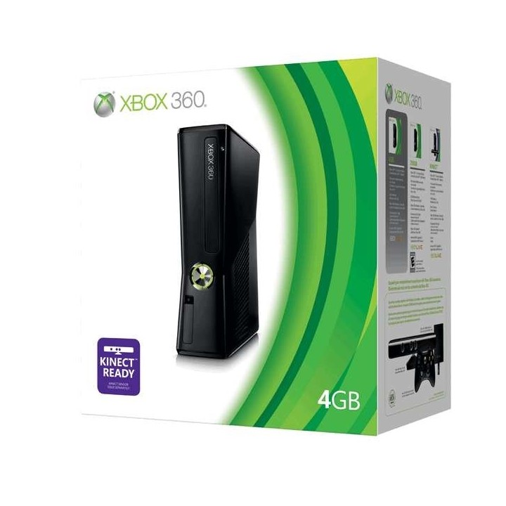 Microsoft XBOX 360 4 GB New Edition Slim Παιχνιδοκονσόλα Νέα έκδοση με slim σχεδιασμό Kinect Ready