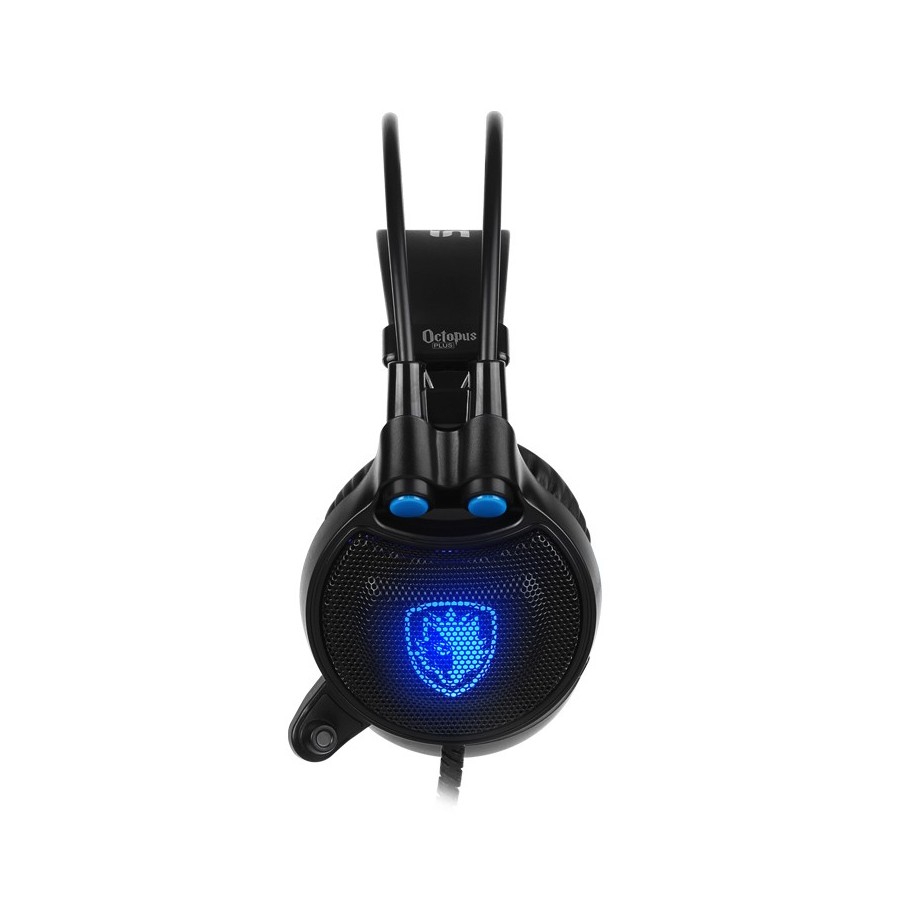 SADES Gaming Headset Octopus Plus με δόνηση, multiplatform, USB, μαύρο