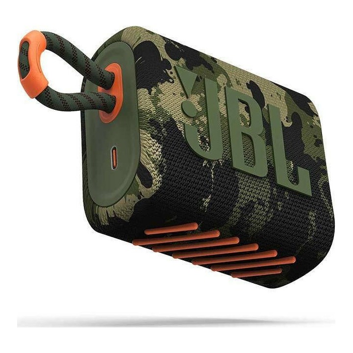 JBL GO3 Portable Bluetooth Speaker Waterproof IP67 - Squad (JBLGO3SQUAD) Χακί