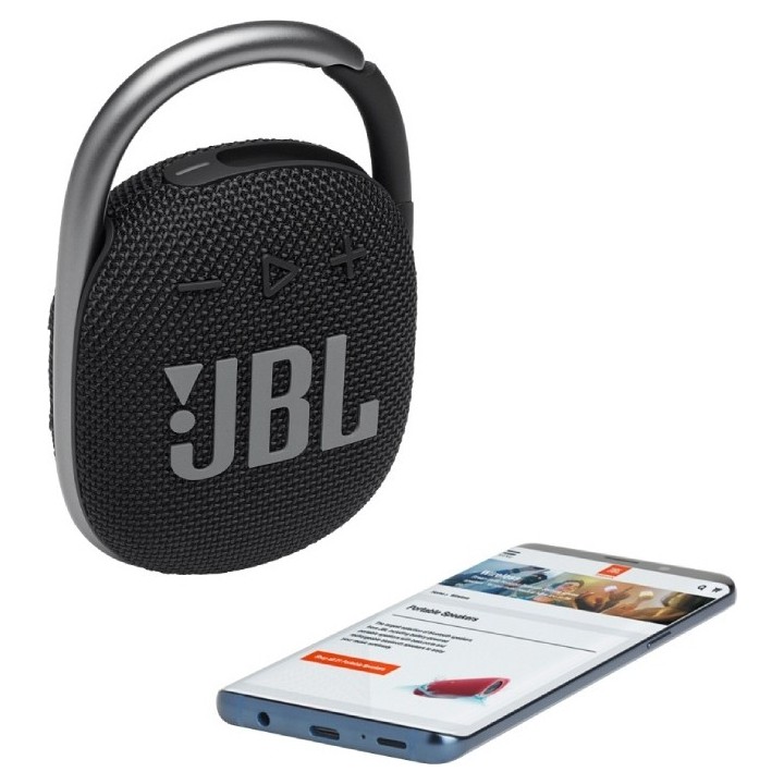 Bluetooth Speaker JBL Clip 4 Portable Waterproof IP67 - Black (JBLCLIP4BLK)