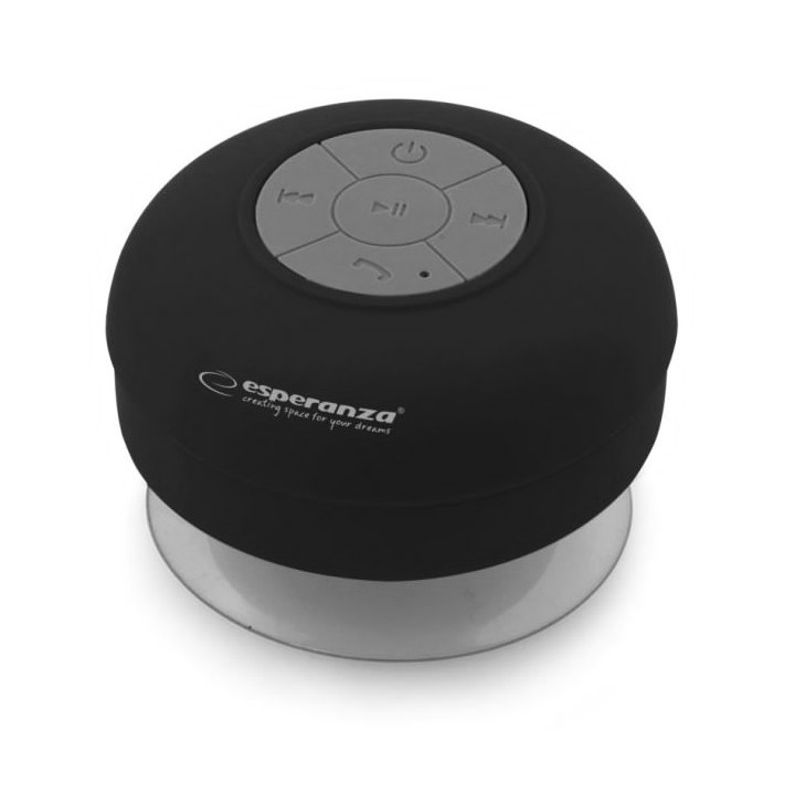 ESPERANZA Φορητό ηχείο Sprinkle EP124K, bluetooth, με βεντούζα, μαύρο