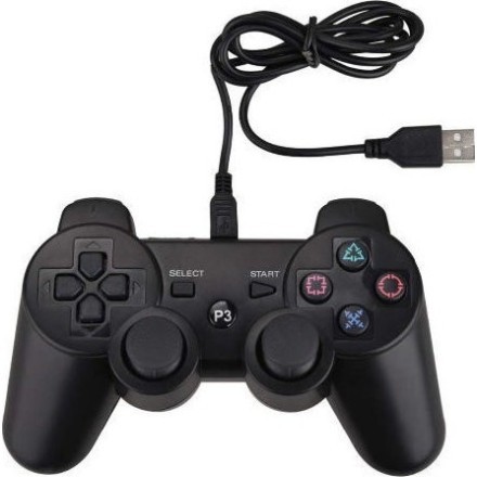 DUALSHOCK 3 EY-903C Ενσύρματο Χειριστήριο με Δόνηση για PS3 (Μαύρο) (OEM)