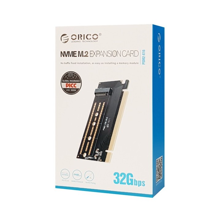 ORICO κάρτα επέκτασης PCI-e x16 σε NVMe M.2 M-key PSM2