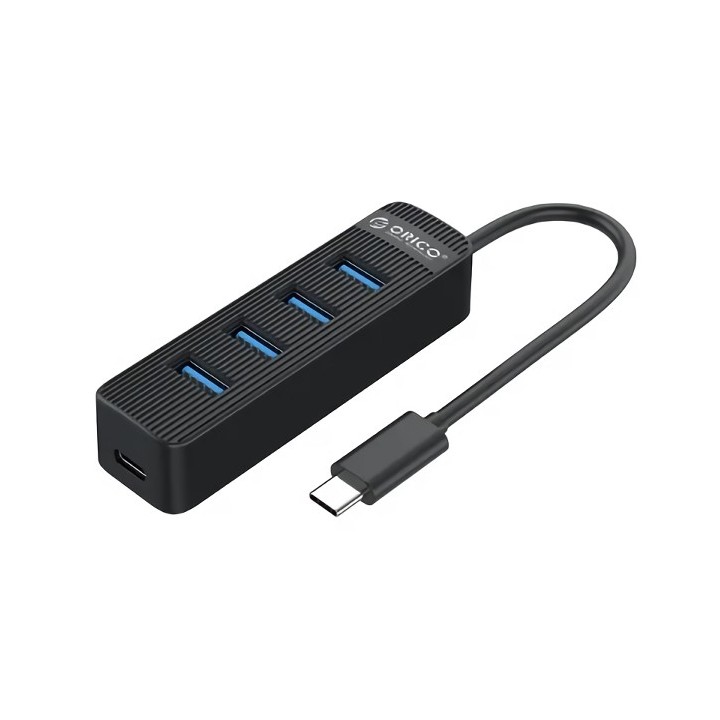 ORICO USB Type-C Hub TWC3-4A, 1x USB Type-C, 4x USB 3.0 ports, μαύρο