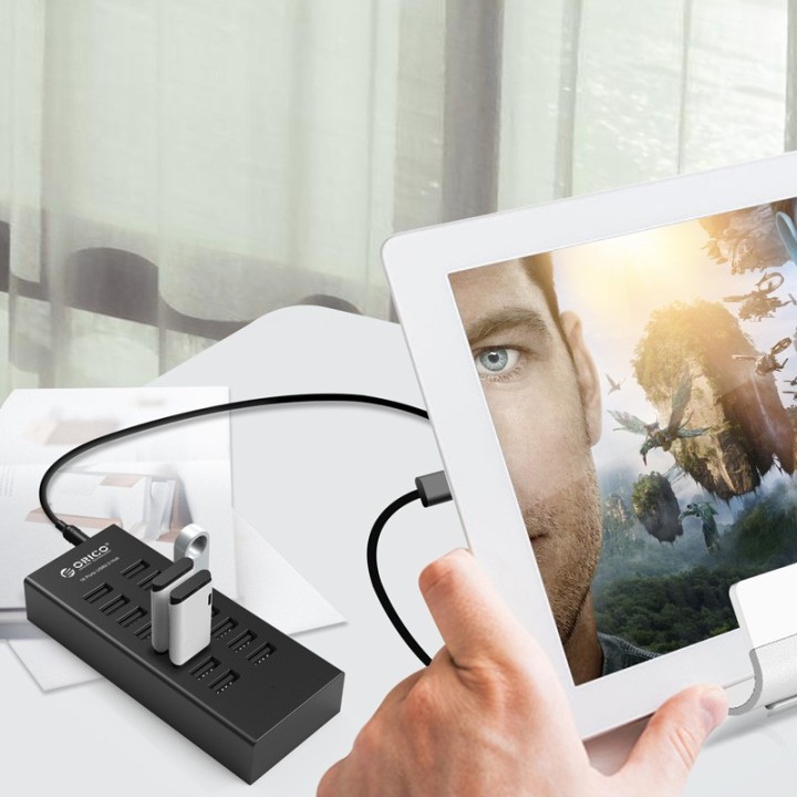 ORICO USB 2.0 Hub H1613-U2, 16x USB ports, μαύρο