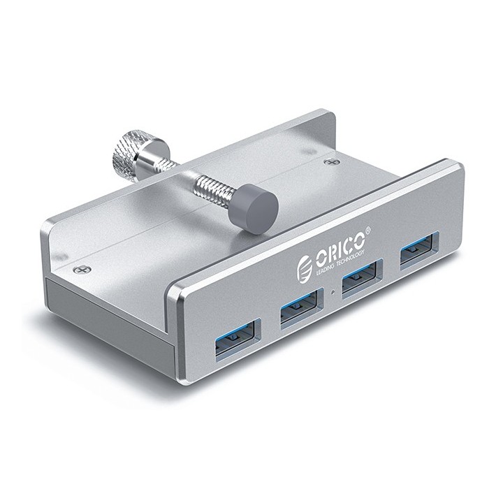 ORICO hub με κλιπ MH4PU-SV-BP, 4 ports, USB 3.0, ασημί