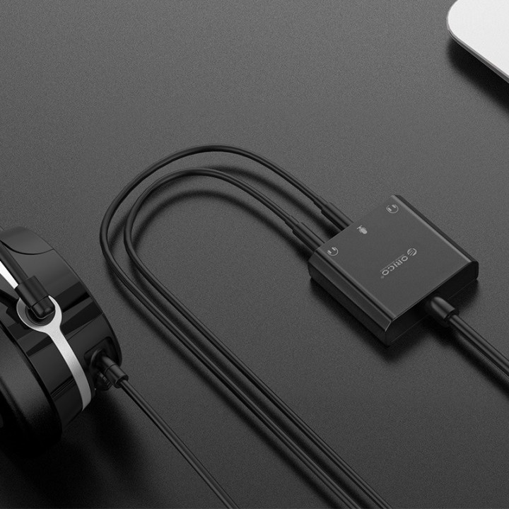 ORICO USB κάρτα ήχου SKT3, USB2.0, 3x 3.5mm, μαύρο