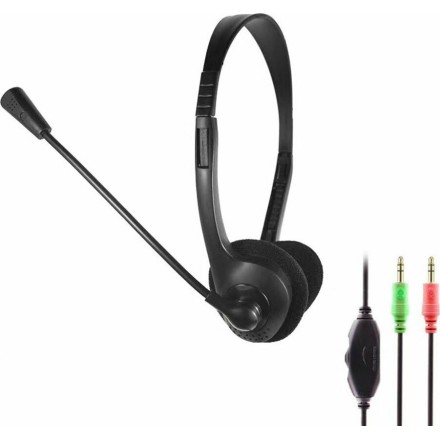 Headphones Oakorn OK900, For PC, Microphone, 3.5mm, Black - 20531