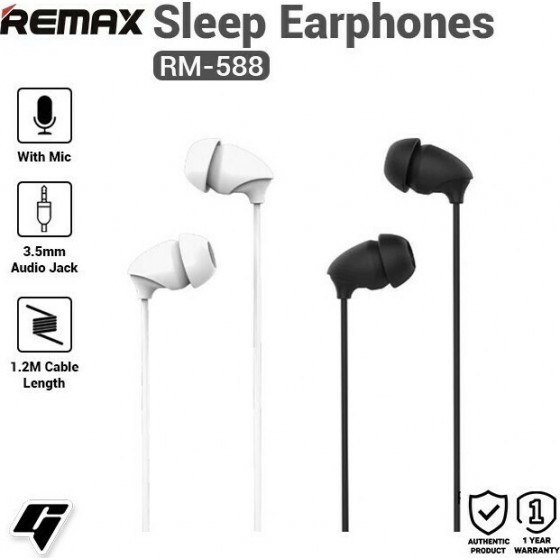 Remax RM-588 In-ear Handsfree με Βύσμα 3.5mm Μαύρο