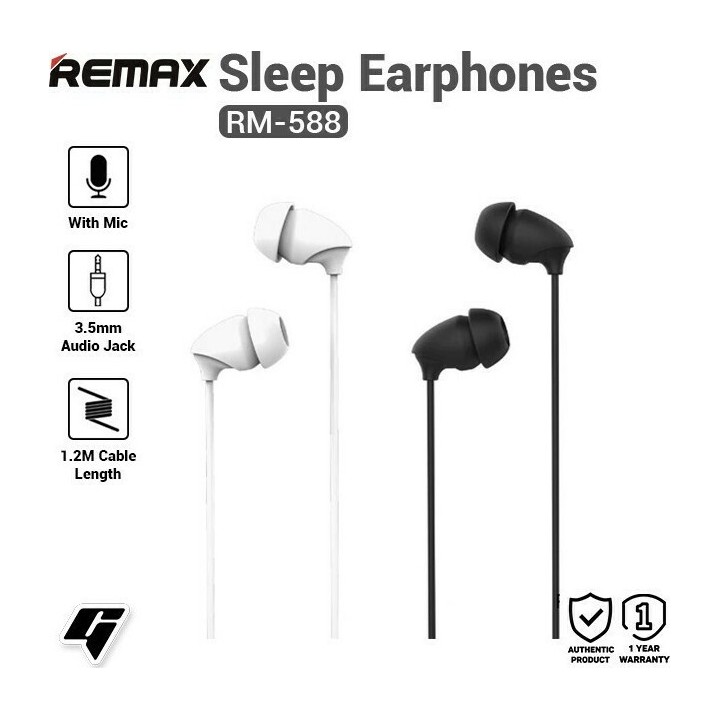 Remax RM-588 In-ear Handsfree με Βύσμα 3.5mm Μαύρο