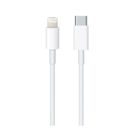 Apple Φορτιστής Σπιτιού 1 Θέσης Λευκό, 20W USB-C + Καλώδιο φόρτισης 1 μέτρο Λευκό (MU7V2ZM/A)