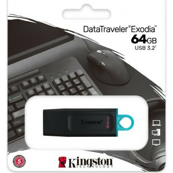 Kingston Flash Disk 64GB DataTraveler Exodia USB 3.2 Gen 1 (DTX/64GB)