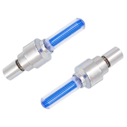 Καπάκι βαλβίδας ποδηλάτου BIKE-0031, LED, 6.5cm, 2τμχ, μπλε