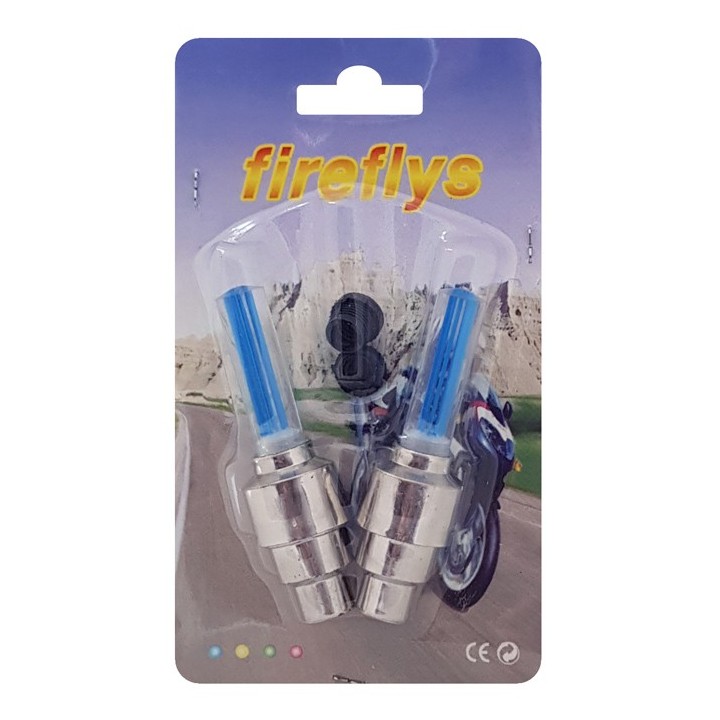 Καπάκι βαλβίδας ποδηλάτου BIKE-0031, LED, 6.5cm, 2τμχ, μπλε