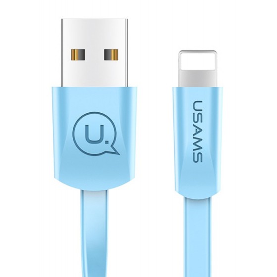 USAMS Καλώδιο USB σε Lightning US-SJ199, 1.2m, μπλε