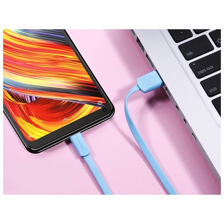 USAMS Καλώδιο USB σε Lightning US-SJ199, 1.2m, μπλε