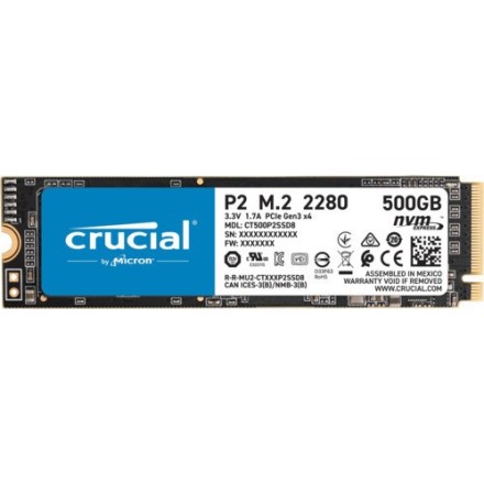 Crucial P2 M.2 500 GB PCI Express 3.0 NVMe (CT500P2SSD8)