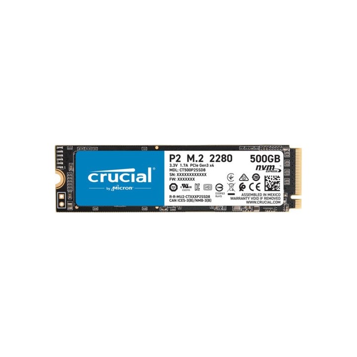 Crucial P2 M.2 500 GB PCI Express 3.0 NVMe (CT500P2SSD8)