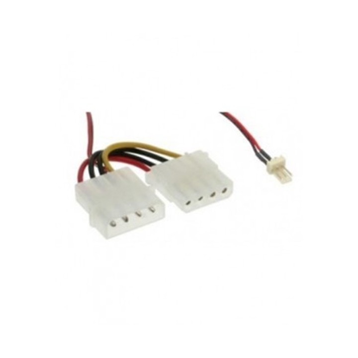 InLine fan adapter cable 3pin fan to 4pin PSU 0,30m