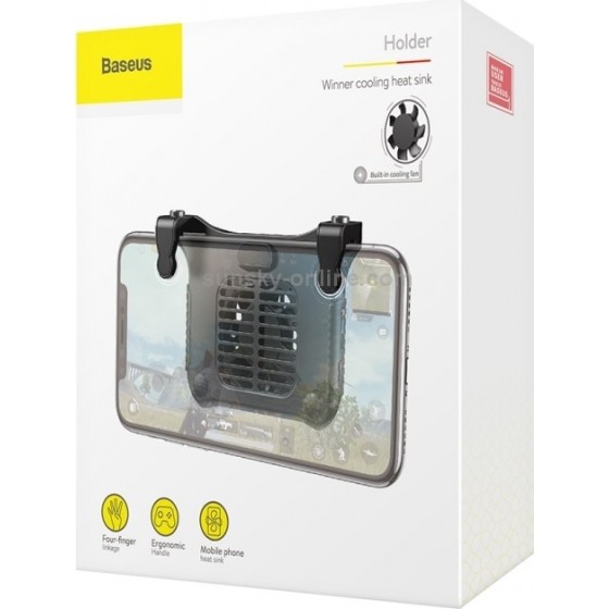 Baseus Cooling Heat Sink - Βάση Gamepad για Κινητά 4.7"- 6.5" με Ανεμιστήρα και Εξωτερικά Πλήκτρα - Black (SUCJLF-01)
