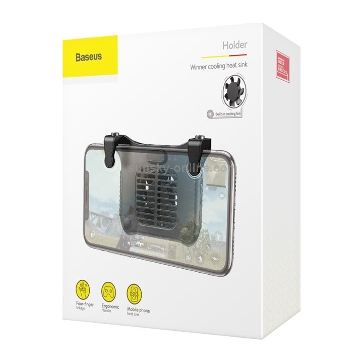 Baseus Cooling Heat Sink - Βάση Gamepad για Κινητά 4.7"- 6.5" με Ανεμιστήρα και Εξωτερικά Πλήκτρα - Black (SUCJLF-01)