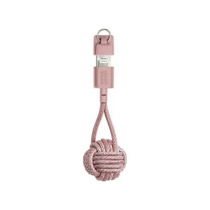 Καλώδιο Μπρελοκ Native Union USB to Lightning 0,15m (Rose)