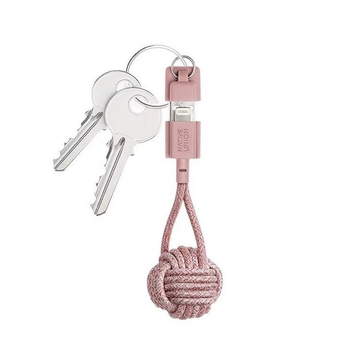 Καλώδιο Μπρελοκ Native Union USB to Lightning 0,15m (Rose)