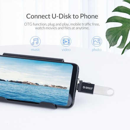 ORICO αντάπτορας USB Type-C σε USB 3.0 CBT-UT01, μαύρος(CBT-UT01-BK-BP)