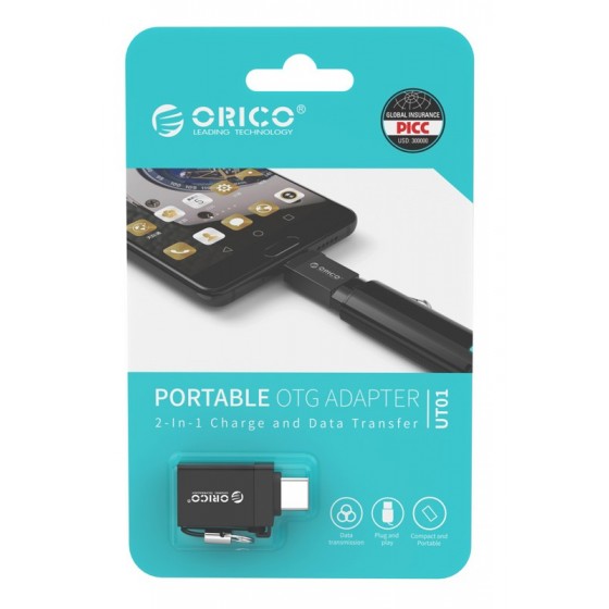 ORICO αντάπτορας USB Type-C σε USB 3.0 CBT-UT01, μαύρος(CBT-UT01-BK-BP)