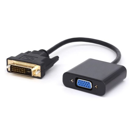 POWERTECH αντάπτορας DVI(M) σε VGA(F), 1080p, Active, 0.20, μαύρος(CAB-DVI011)