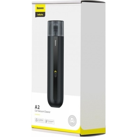 Baseus A2 Ηλεκτρικό Σκουπάκι Αυτοκινήτου 70W, 5000Pa, Με Εξαρτήματα, Επαναφορτιζόμενο - CRXCQA2-01, Μαύρο