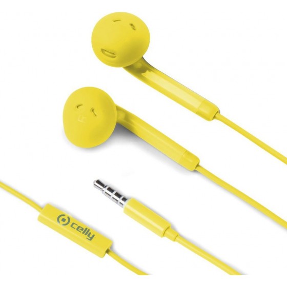 Celly Fun 35 Earbuds Handsfree με Βύσμα 3.5mm Κίτρινο(FUN35YL)