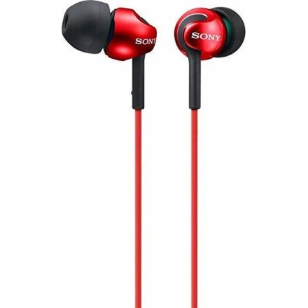 Sony MDR-EX110AP In-ear Handsfree με Βύσμα 3.5mm Κόκκινο(MDREX110APR.CE7)