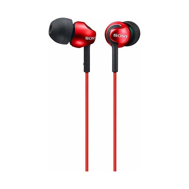 Sony MDR-EX110AP In-ear Handsfree με Βύσμα 3.5mm Κόκκινο(MDREX110APR.CE7)
