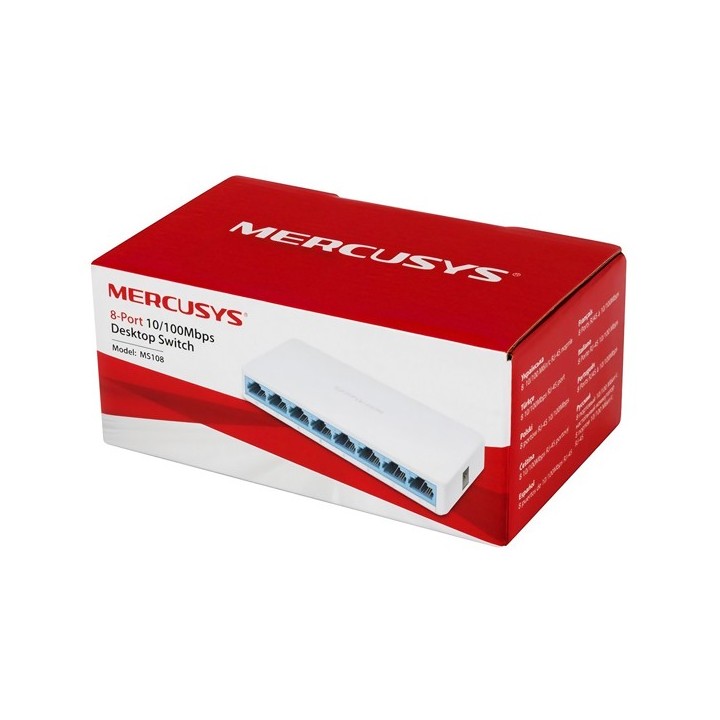 MERCUSYS Desktop Switch MS108, 8x 10/100 Mbps, Ver. 2