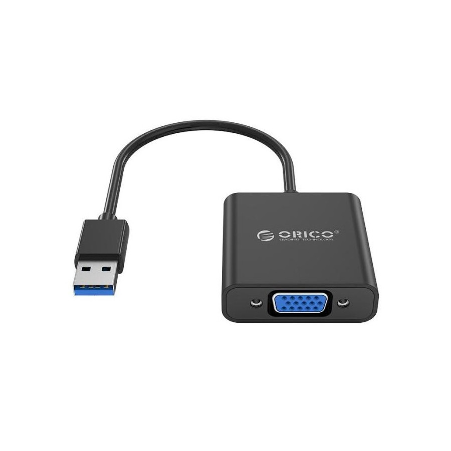 ORICO αντάπτορας USB 3.0 σε VGA UTV-BK, 1080p, 15cm, μαύρος