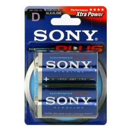 Μπαταρίες D SONY Αλκαλική Stamina Plus 2τμ