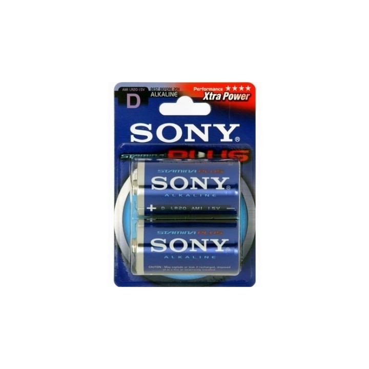 Μπαταρίες D SONY Αλκαλική Stamina Plus 2τμ