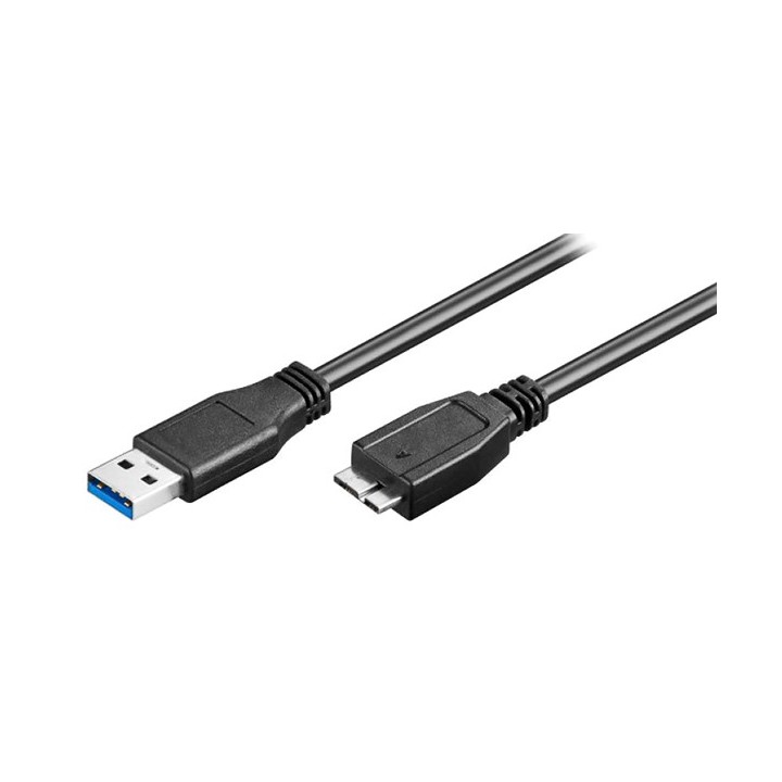 POWERTECH καλώδιο USB 3.0 σε USB Micro-B CAB-U142, 0.5m, μαύρο