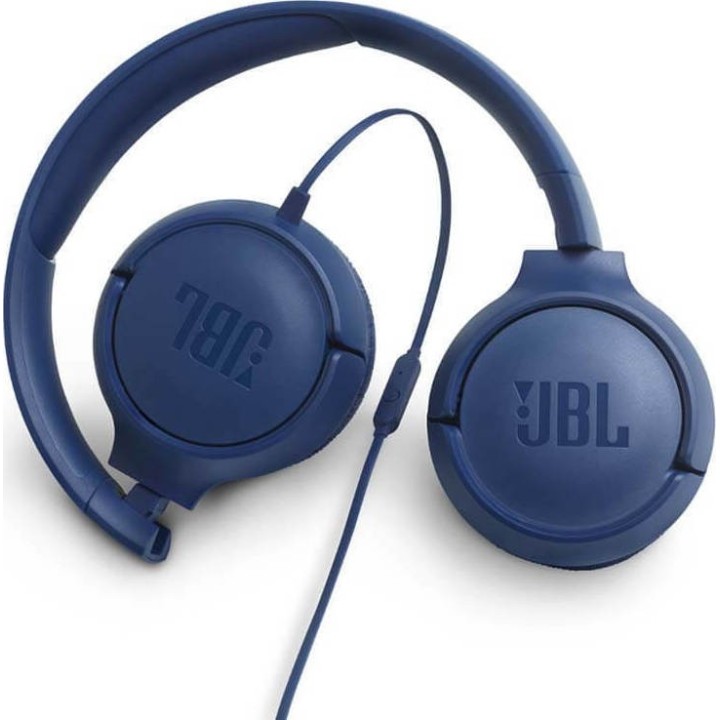 JBL Tune 500 Ενσύρματα On Ear Ακουστικά Μπλε 1-button Mic/Remote - Blue (JBLT500BLU)