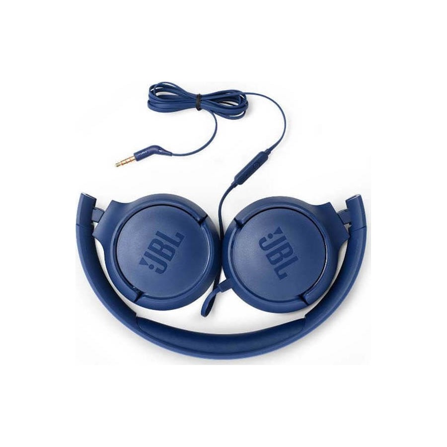 JBL Tune 500 Ενσύρματα On Ear Ακουστικά Μπλε 1-button Mic/Remote - Blue (JBLT500BLU)