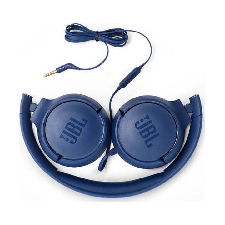 JBL Tune 500 Ενσύρματα On Ear Ακουστικά Μπλε 1-button Mic/Remote - Blue (JBLT500BLU)